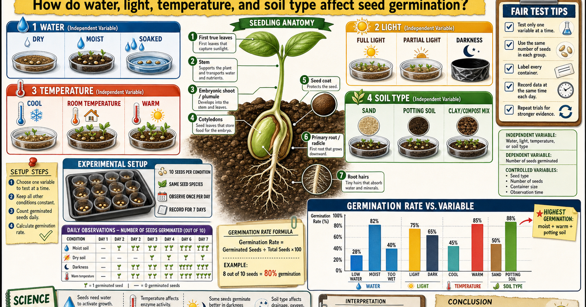 Seed Germination Variables Project Infographic | LivePhysics™