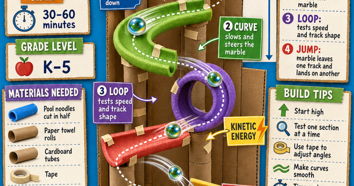 Run Build Project Build a Marble Run Project Infographic | LivePhysics™