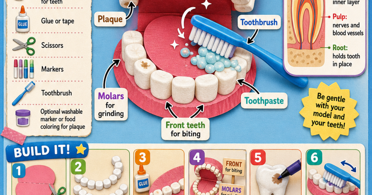 Tooth Get Build Build a Model of the Teeth Infographic | LivePhysics™