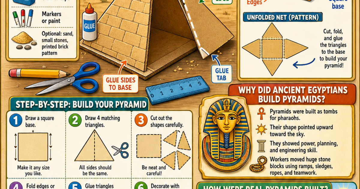 Build a Pyramid Model Project Infographic | LivePhysics™