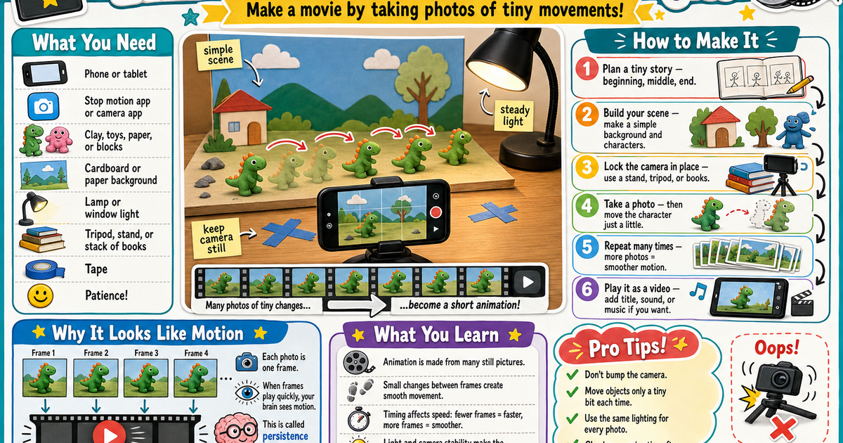 Build a Stop Motion Animation Project Infographic | LivePhysics™