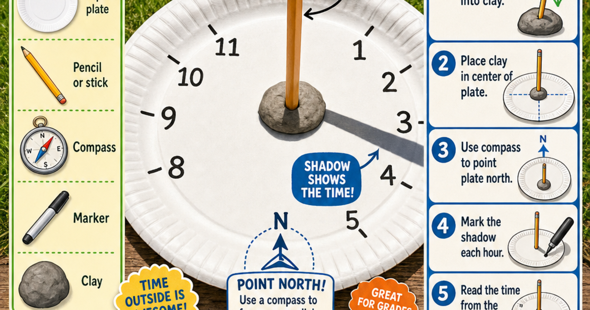 Build a Working Sundial Infographic | LivePhysics™