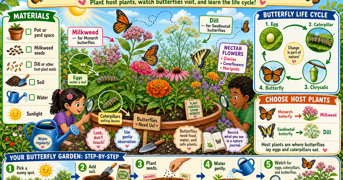 Butterfly Garden Project Infographic | LivePhysics™