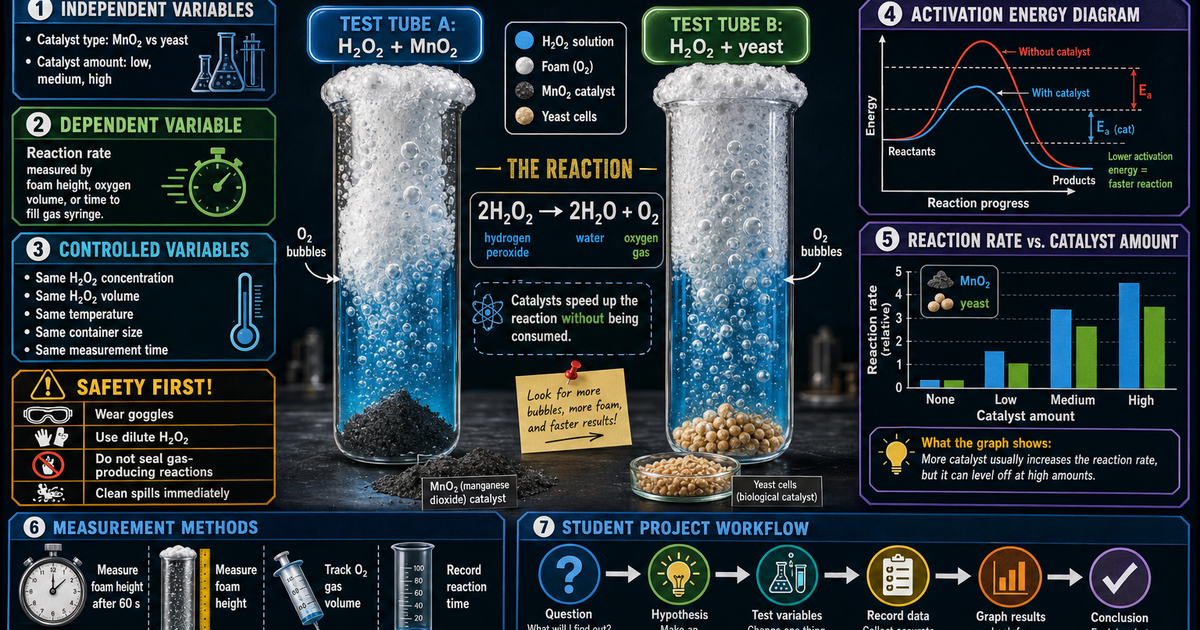 Catalysts and Reaction Speed Project Infographic | LivePhysics™