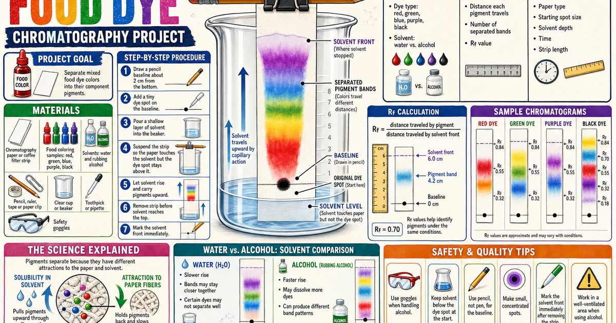 Food Dye Chromatography Project Infographic | LivePhysics™