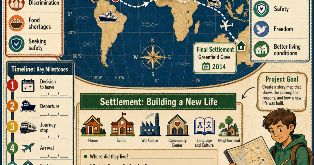 Immigration Story Map Project Infographic | LivePhysics™