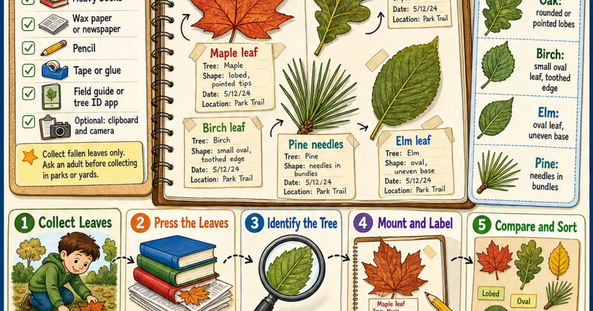 Collection Project Work Create a Leaf Collection Project Infographic | LivePhysics™