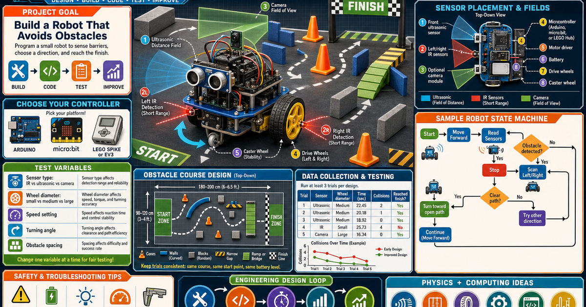 Robotics Obstacle Course Project Infographic | LivePhysics™