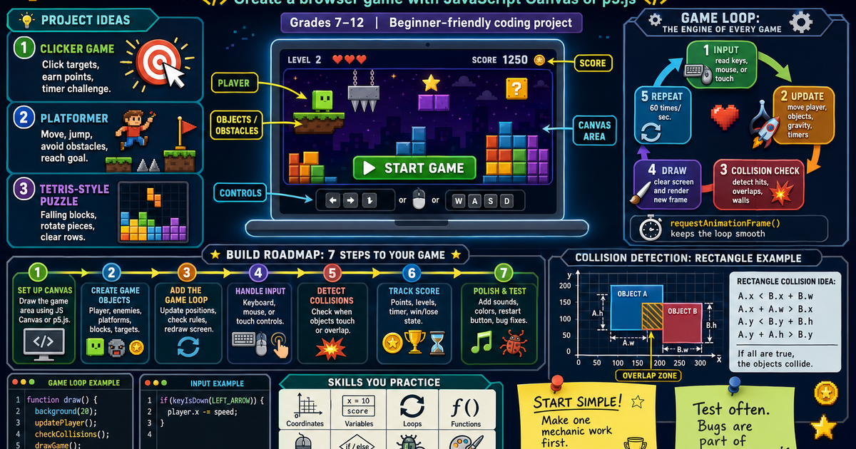 Build a Simple Game Project Infographic | LivePhysics™
