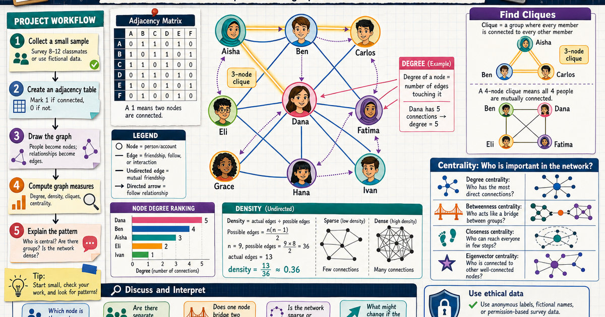 Graph Theory and Social Networks Project Infographic | LivePhysics™
