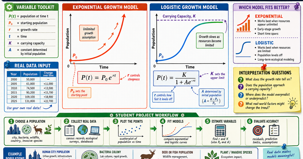 Population Growth Modeling Project Infographic | LivePhysics™