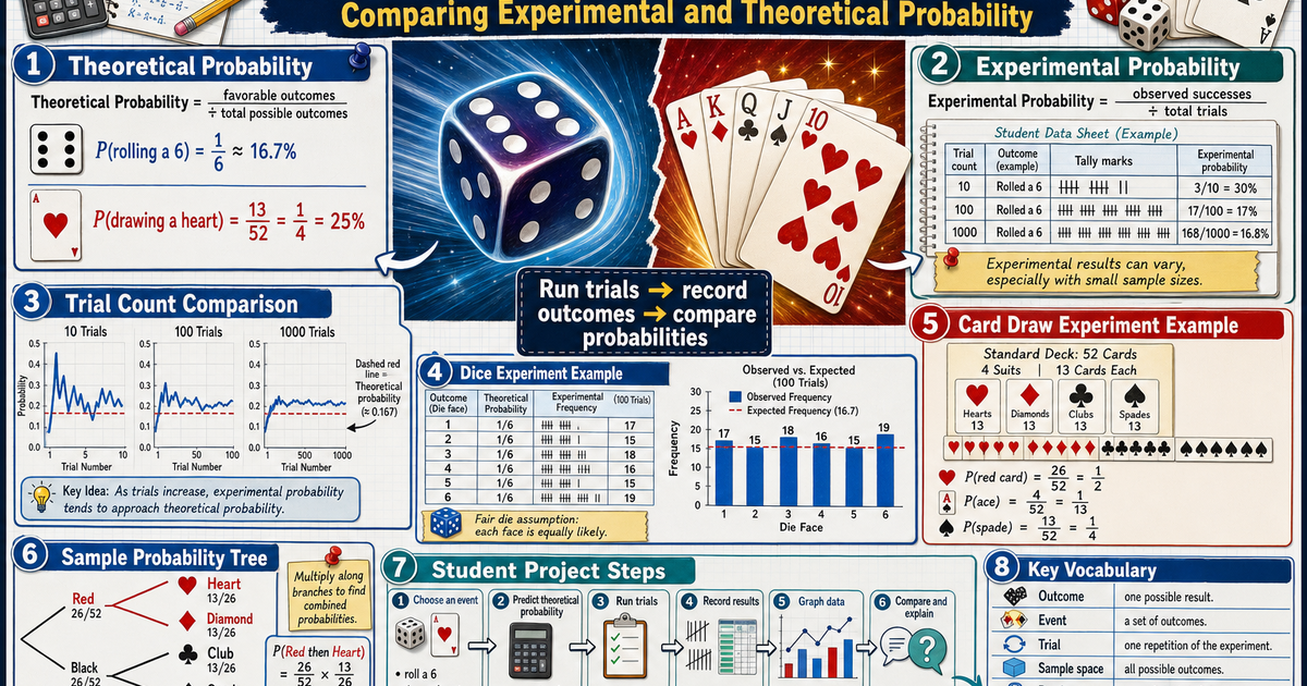 Probability with Dice and Cards Project Infographic | LivePhysics™