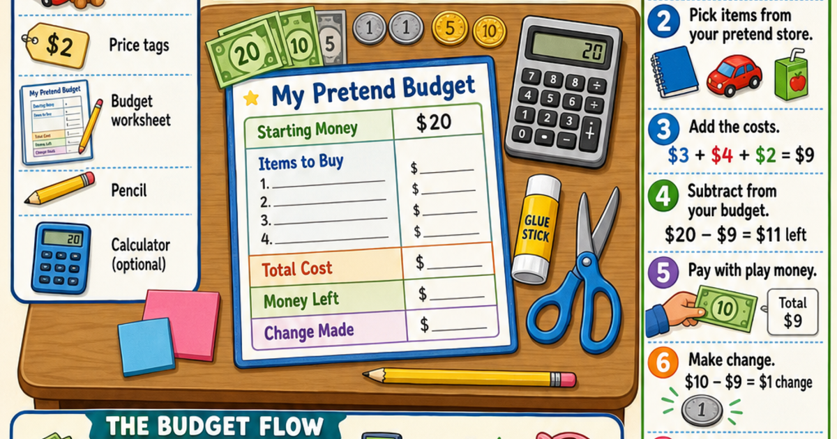 Design a Budget Project with Play Money Infographic | LivePhysics™