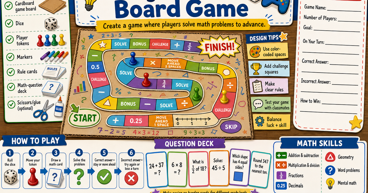 Design a Math Board Game Infographic | LivePhysics™