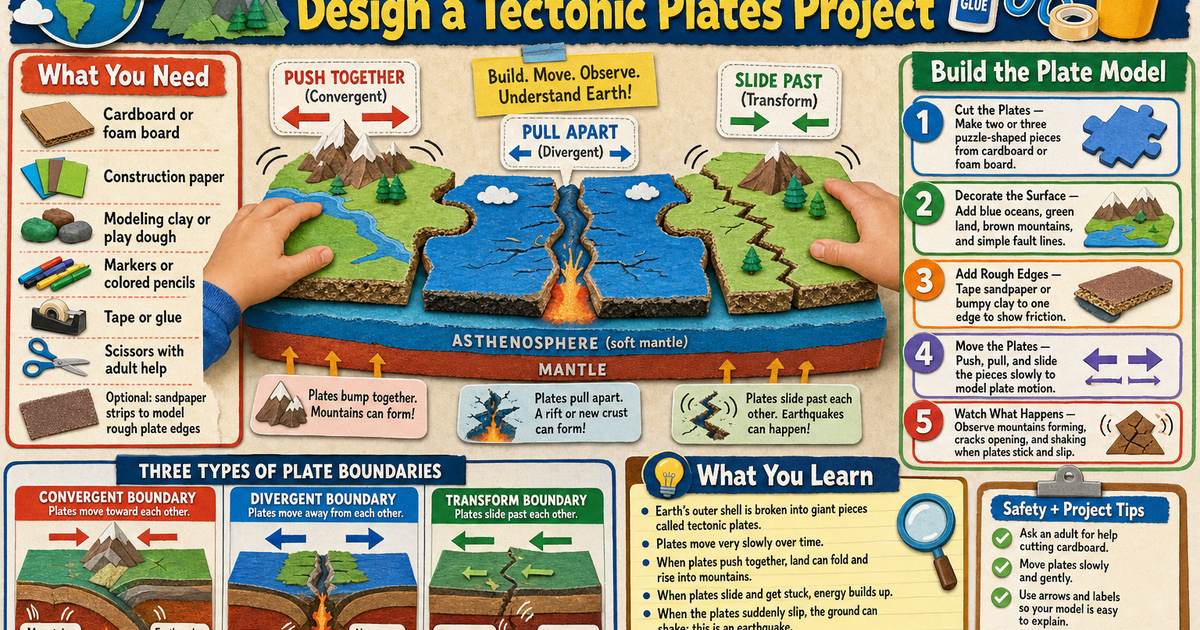 Design a Tectonic Plates Project Infographic | LivePhysics™