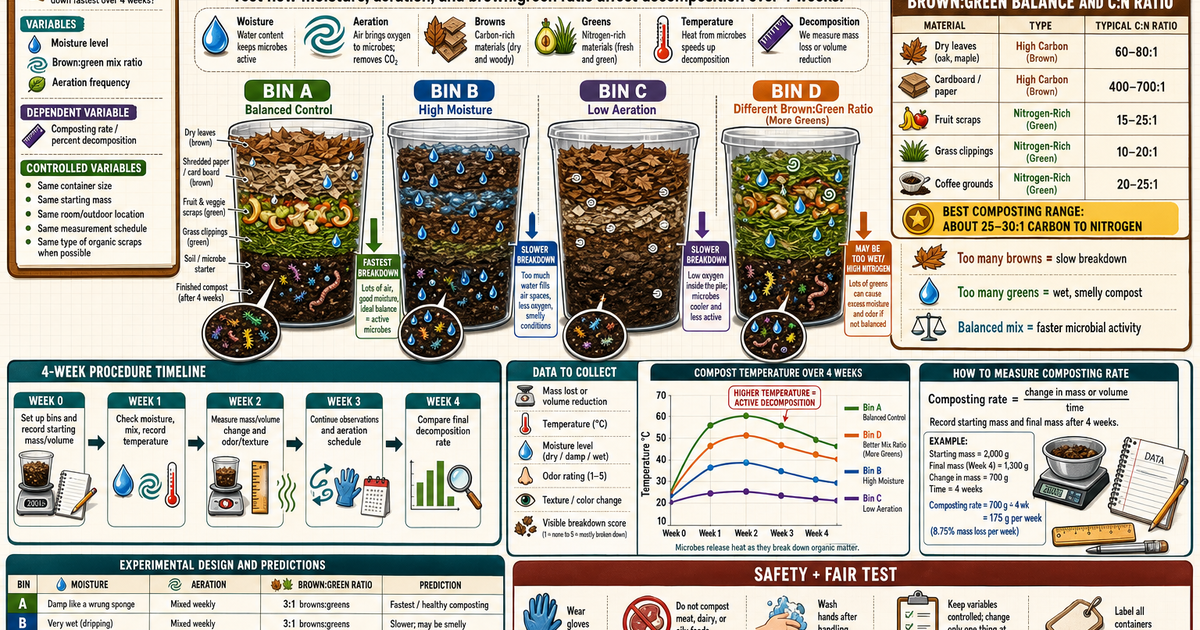 Composting Rate Experiment Infographic | LivePhysics™
