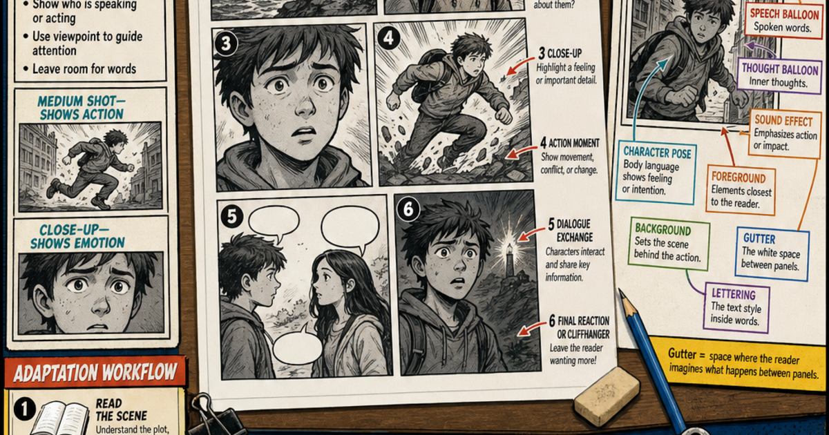 Graphic Novel Adaptation Project Infographic | LivePhysics™