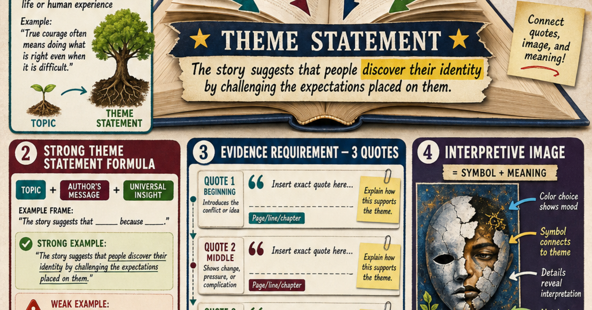 Theme Analysis Visual Project Infographic | LivePhysics™