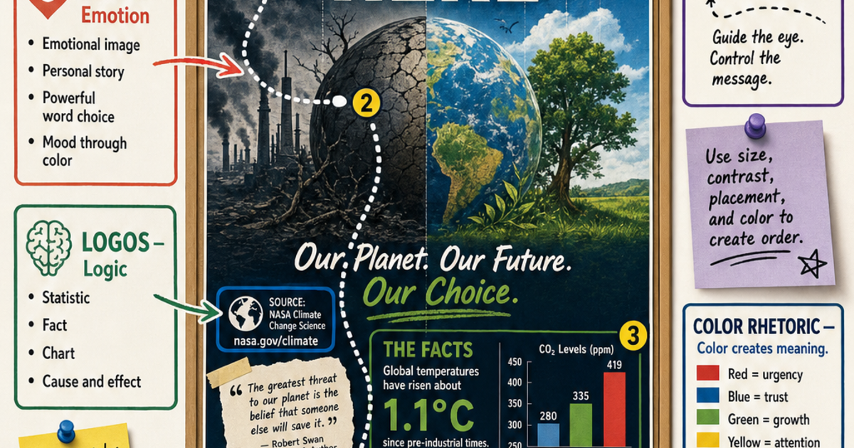 Visual Rhetoric Poster Project Infographic | LivePhysics™