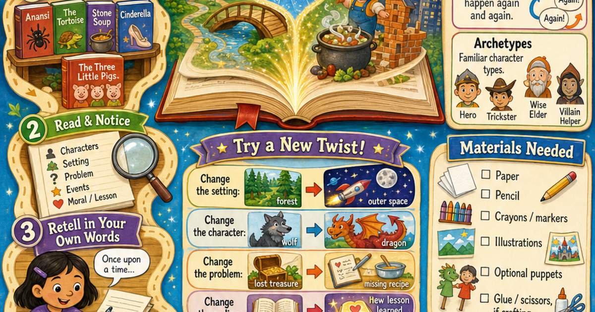 Folktale Retelling Project Infographic | LivePhysics™