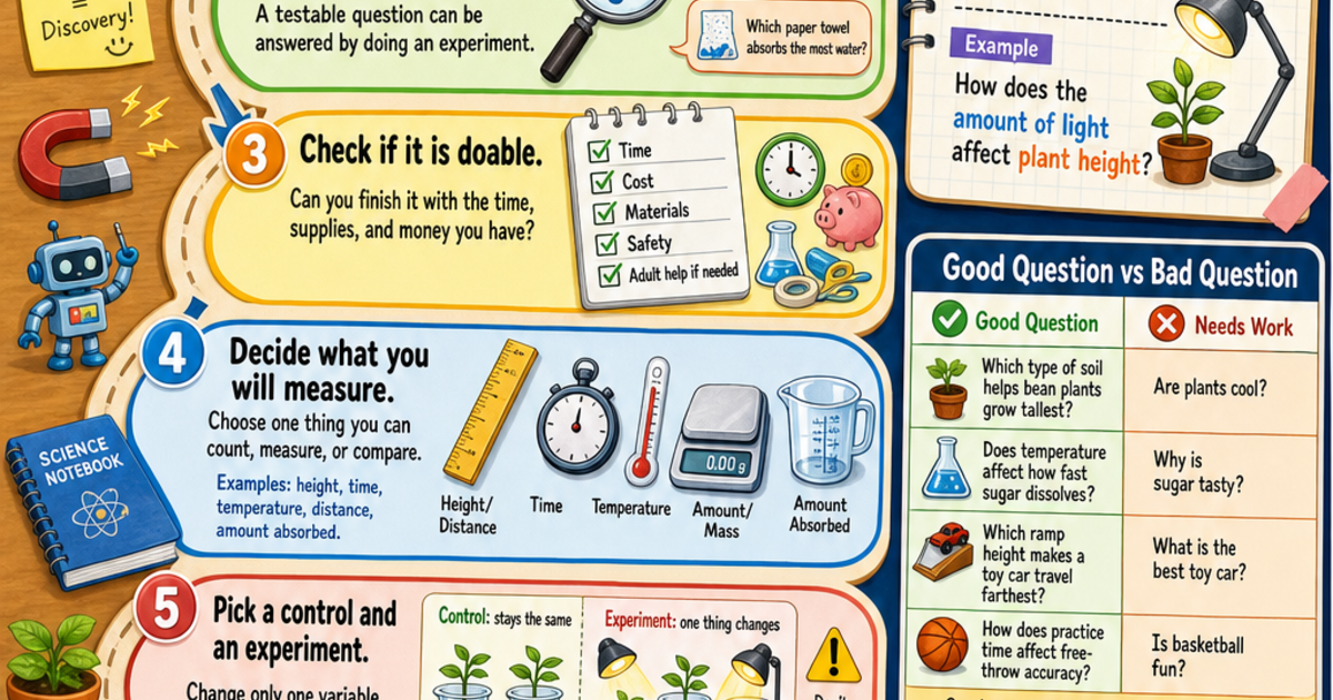 How to Choose a Good Science Fair Project Infographic | LivePhysics™