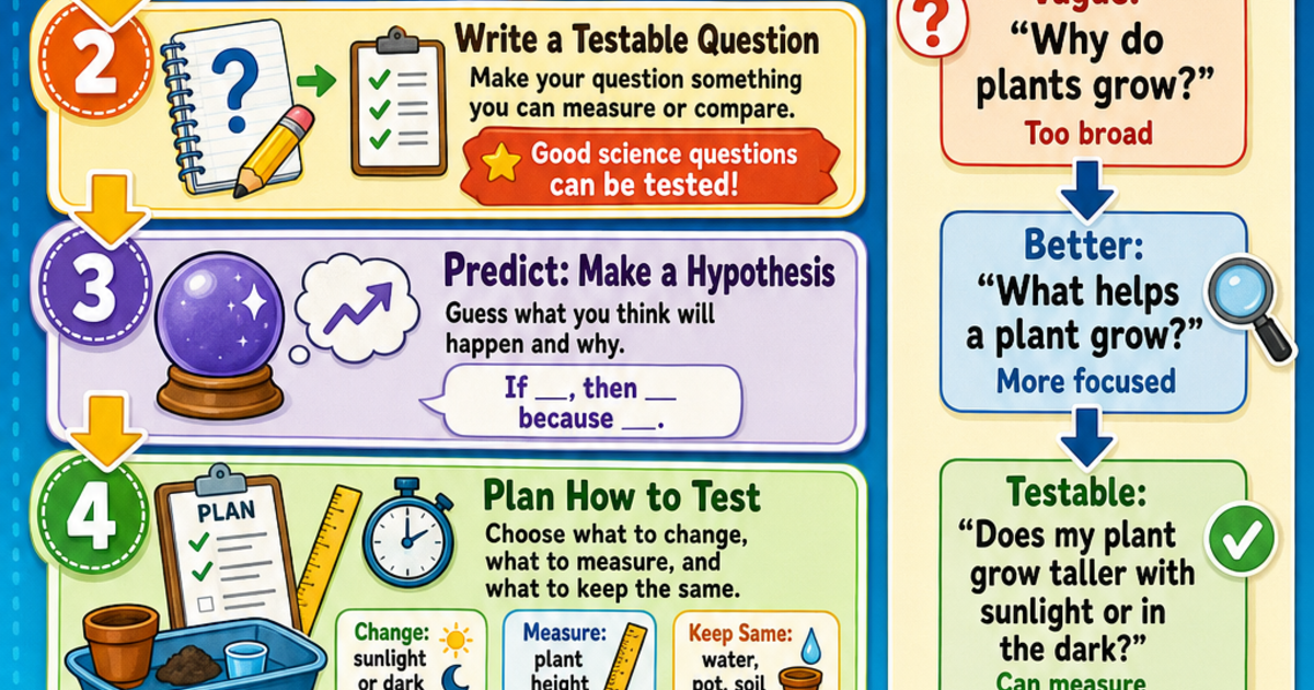 How to Turn a Question into a Science Project Infographic | LivePhysics™
