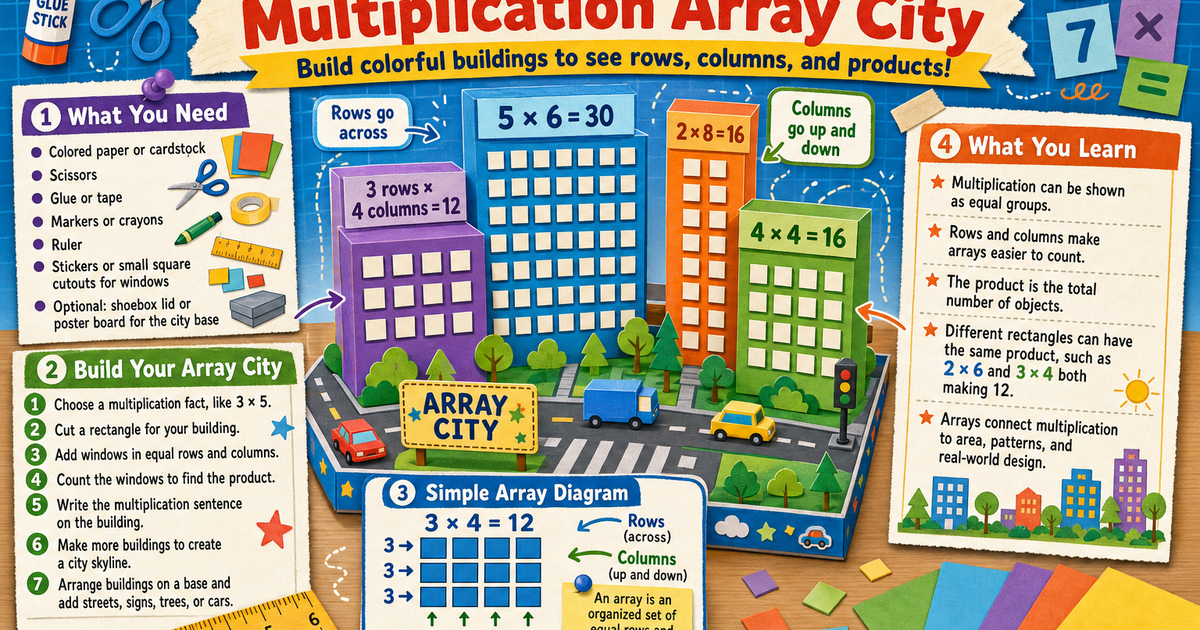 Make a Multiplication Array City Infographic | LivePhysics™
