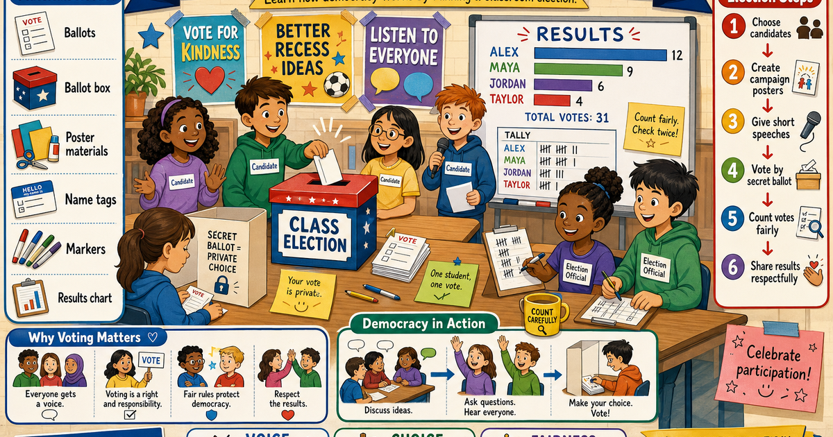 Mock Election Civics Project Infographic | LivePhysics™