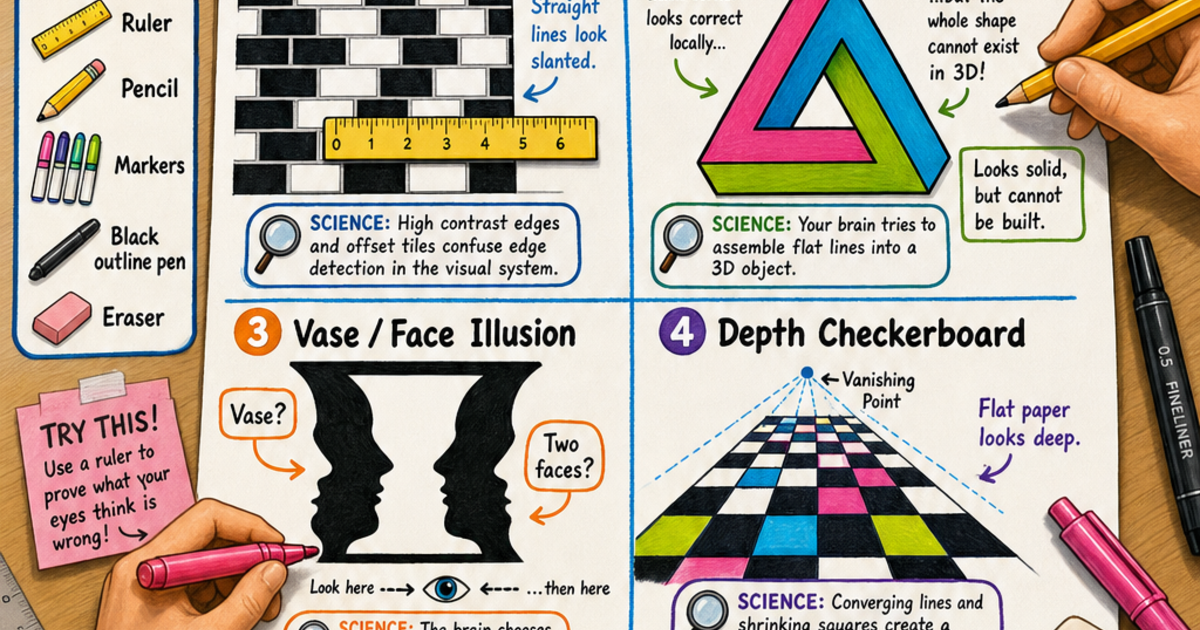 Optical Illusion Art Project Infographic | LivePhysics™