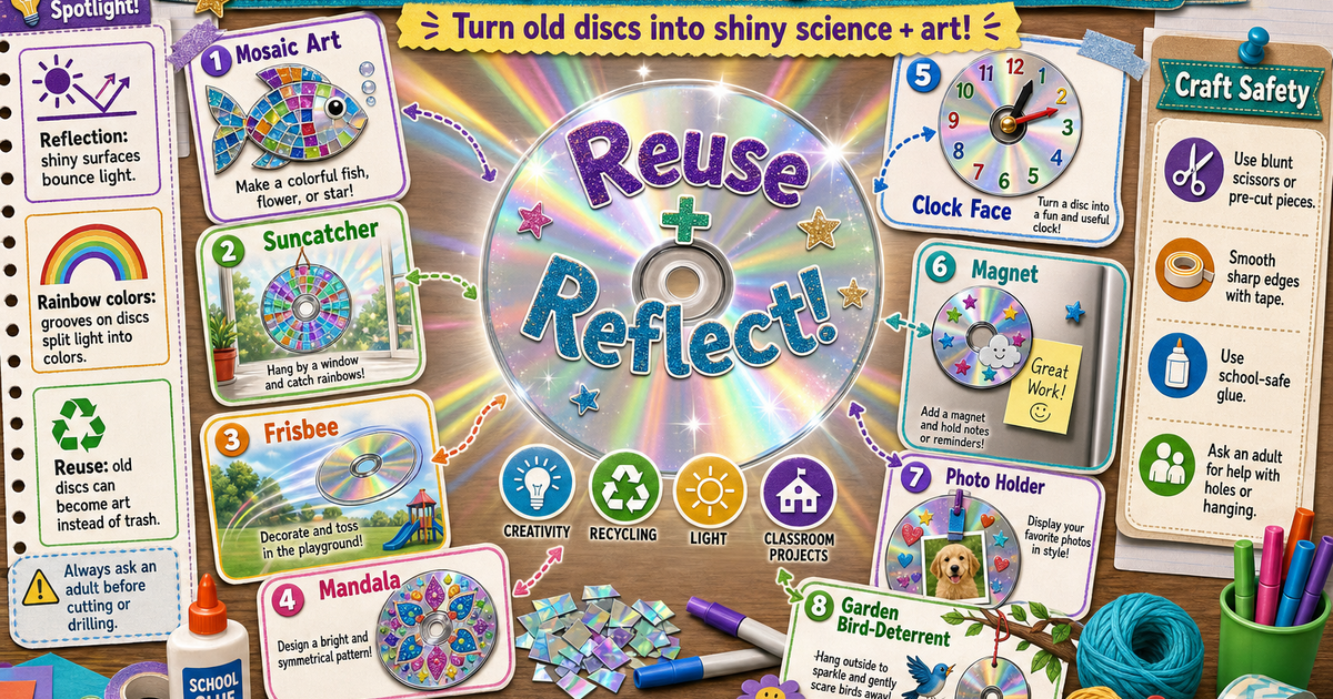 School Projects Using CDs and DVDs Infographic | LivePhysics™