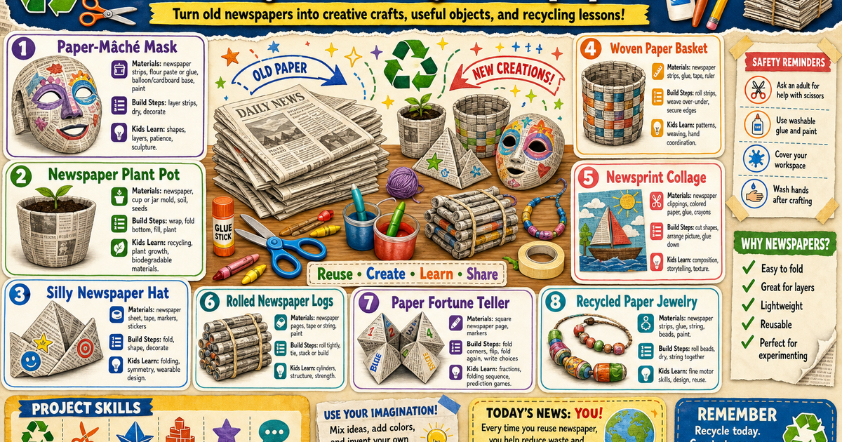 School Projects Using Newspapers Infographic | LivePhysics™