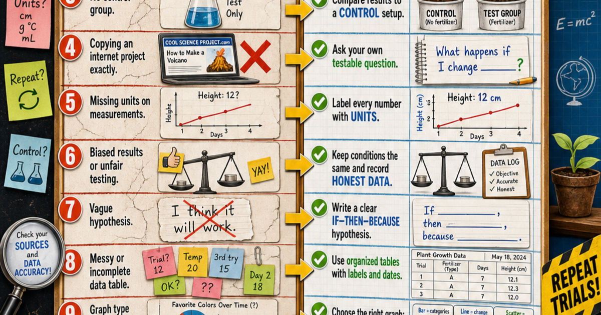 Common Science Fair Mistakes and How to Avoid Them Infographic ...