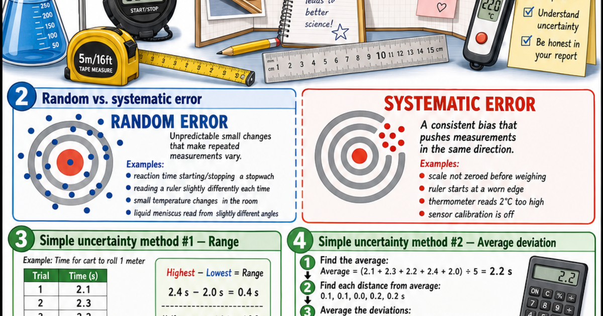 How to Explain Experimental Error in a Project Infographic | LivePhysics™