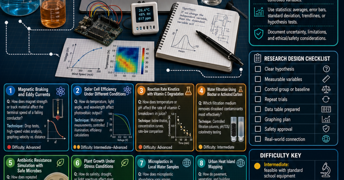 Science Fair Project Ideas for High School Students Infographic ...