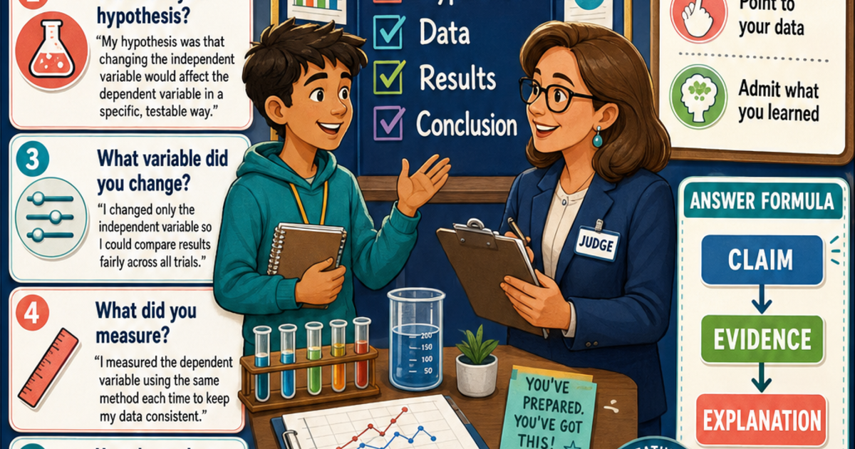 How to Prepare for Science Fair Judge Questions Infographic | LivePhysics™