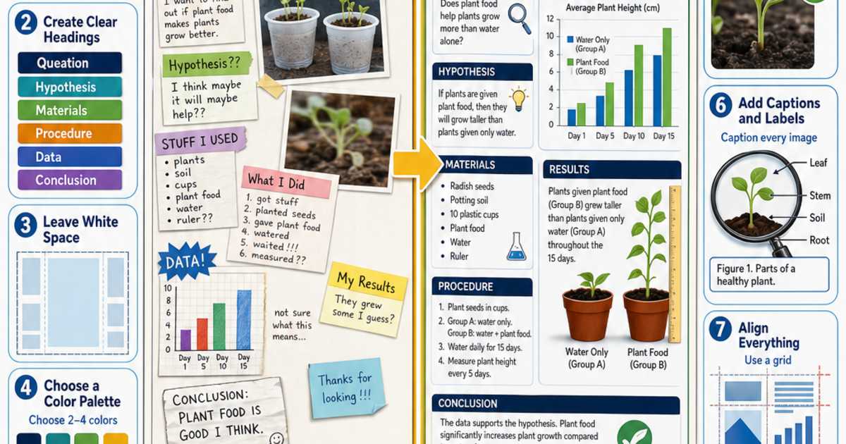How to Make a Science Project Look Professional Infographic | LivePhysics™