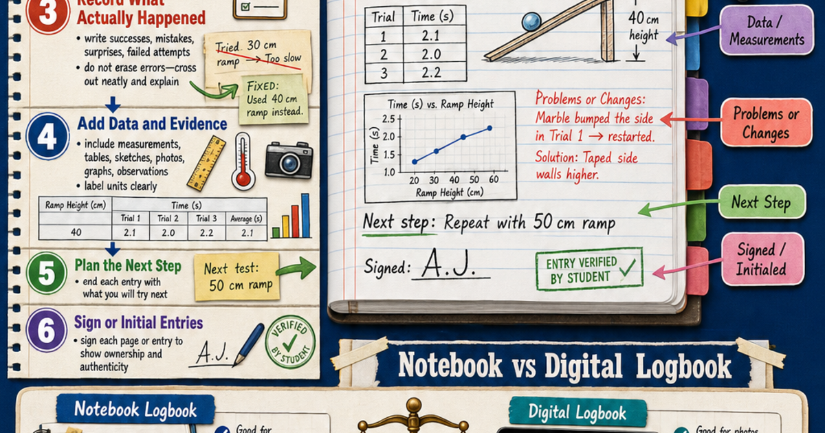 How to Create a Project Logbook Infographic | LivePhysics™