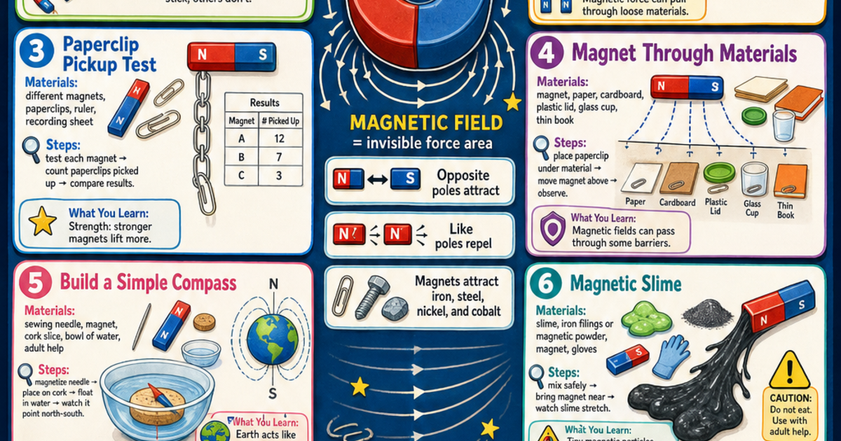 Science Project Ideas Using Magnets Infographic | LivePhysics™