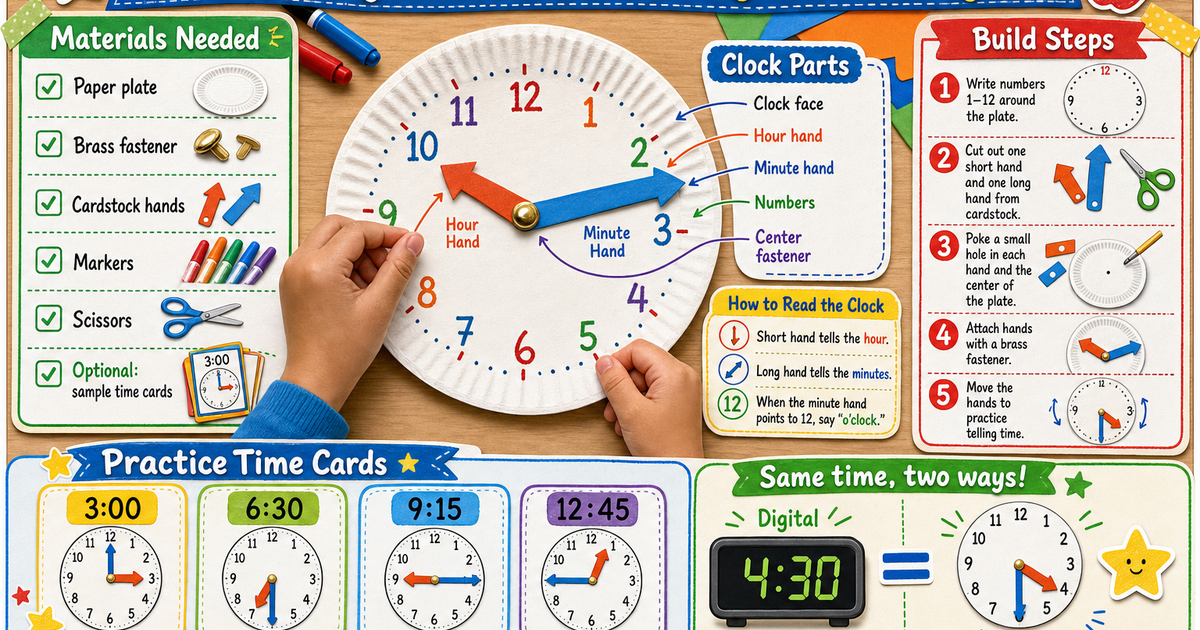 Time-Telling Clock Project Infographic | LivePhysics™
