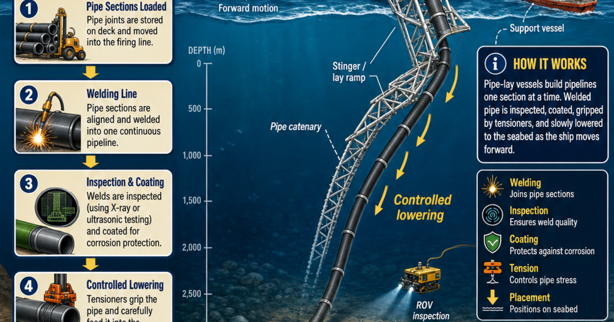 Ships and Submarines: Pipe-Laying Ships Infographic | LivePhysics™