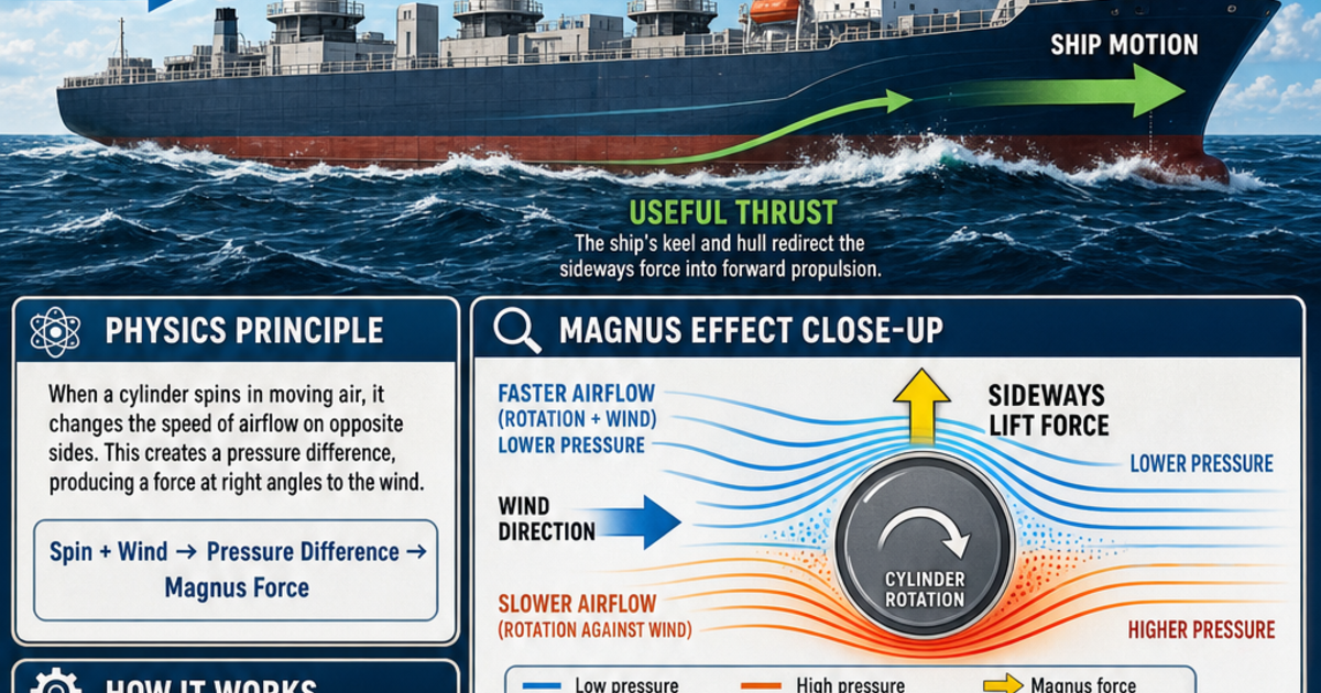 Ships and Submarines: The Magnus Effect at Sea Infographic | LivePhysics™
