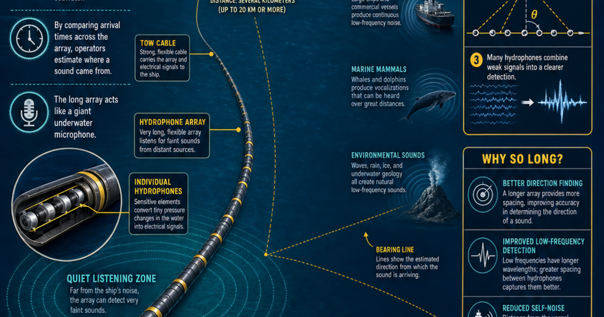 Ships and Submarines: Towed Array Sonar Infographic | LivePhysics™