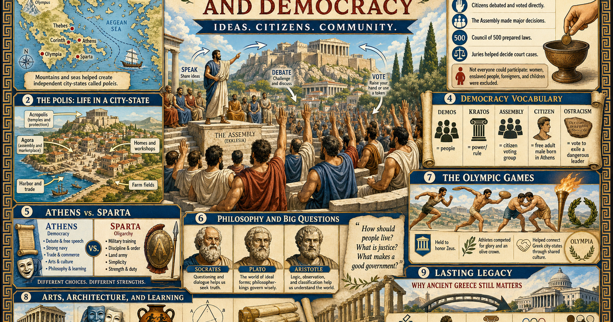Ancient Greece and Democracy Infographic | LivePhysics™