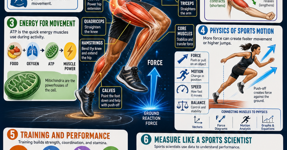 Sports Science: How Muscles Work Infographic | LivePhysics™