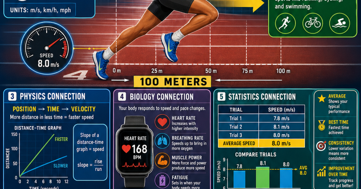 Sports Science: Measuring Speed and Pace Infographic | LivePhysics™