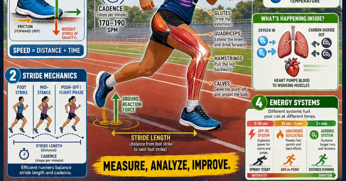 Sports Science: The Science of Running Infographic | LivePhysics™