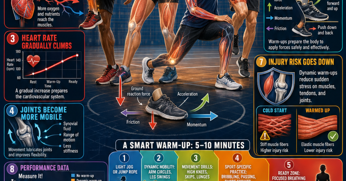 Sports Science: The Science of Warming Up Infographic | LivePhysics™