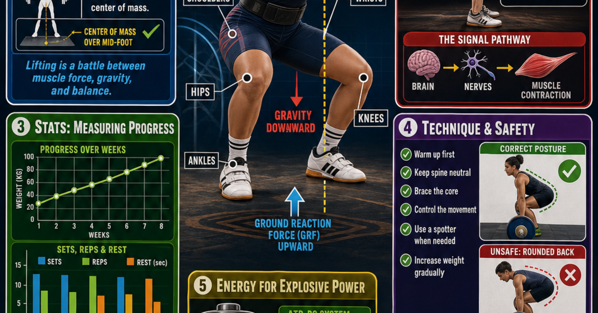 Sports Science: The Science of Weightlifting Infographic | LivePhysics™