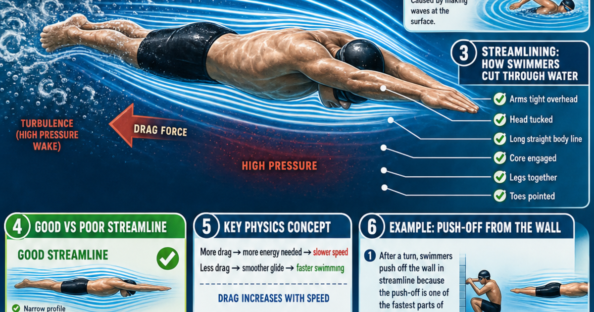 Sports Science: Drag and Streamlining in Swimming Infographic ...
