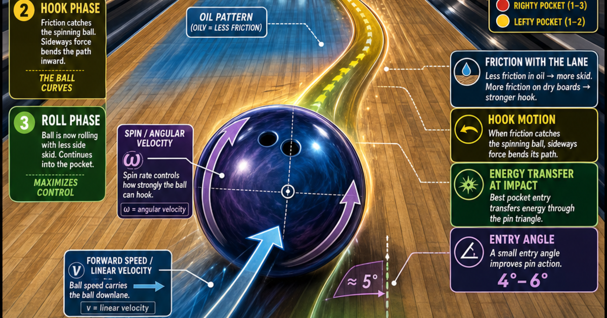 Sports Science: The Physics of a Bowling Ball Infographic | LivePhysics™